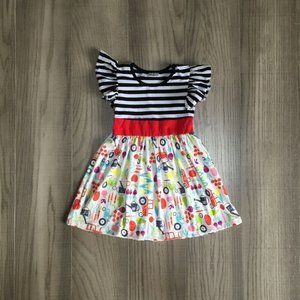 Girls Boutique Farm print dress